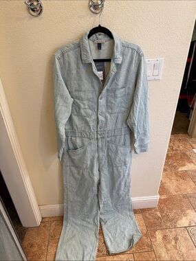 Universal Thread Light Wash Denim Utility Jumpsuit